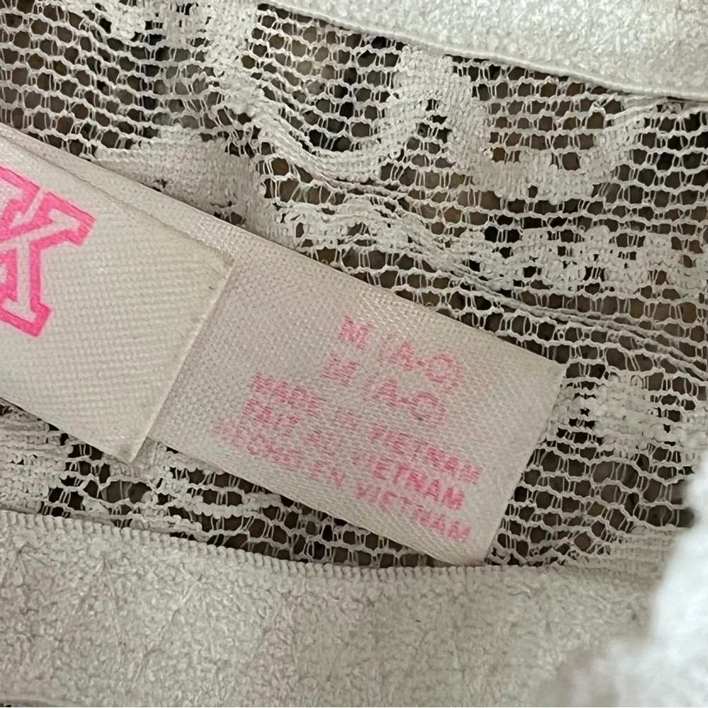 PINK Victoria’s Secret White Lace Bralette M (A–C) | Coquette Angelcore Preppy - Picture 8 of 10